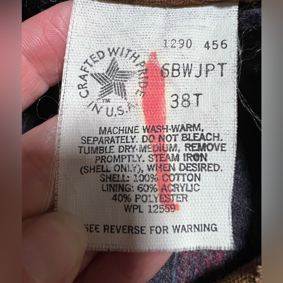 Carhartt Vintage 80s Blanket Lined Firm Duck Jean Trucker Jacket Size 38T 6BWJPT - Picture 11 of 12